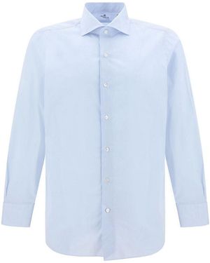 Finamore 1925 Classic Cotton Shirt - Blue