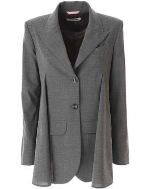 Vivetta Light Wool Blazer With Slices - Grey