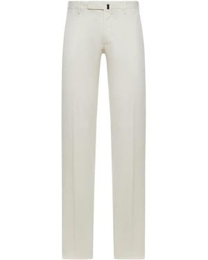 Incotex Slim Fit Tailored Cotton Trousers - White