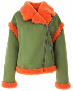 Moschino Bicolour Biker Teddy - Green
