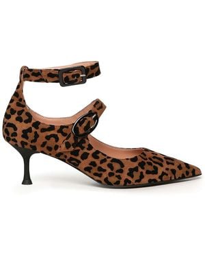 Giuliano Galiano Thalia Suede Slingback Court Shoes - Brown