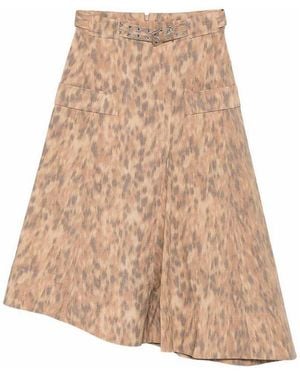 Ganni Asymmetric Skirt - Natural