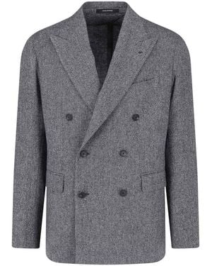 Tagliatore Double-Breasted Blazer - Gray