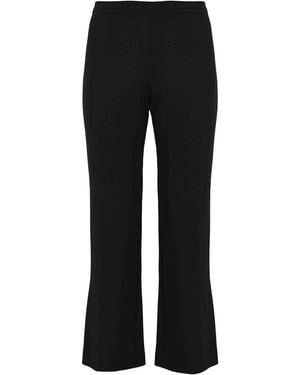 Alberta Ferretti Viscose Blend Knit Trousers - Black