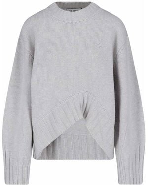 The Attico Asymmetric Sweater - Gray