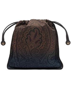 Etro Small Paisley Clutch - Brown
