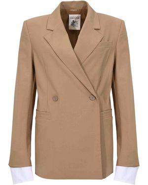 Semicouture Double-Breasted Dulcinea Jacket - Natural