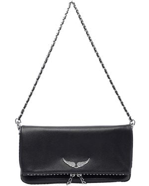 Zadig & Voltaire Rock Grained Studs Crossbody Bag - Black
