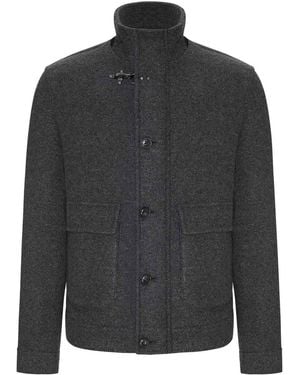 Fay Wool Bomber Jacket - Gray