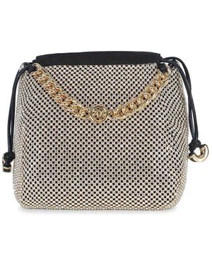 Pinko Clutch Bag Made With Rhinestones - Grey