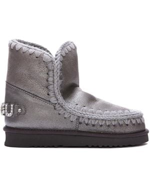Mou Logoed Ankle Boots - Grey