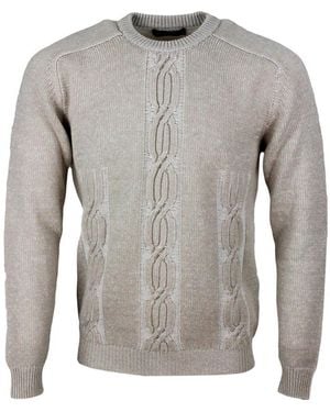 Kiton Cable Knit Cashmere Jumper - Grey