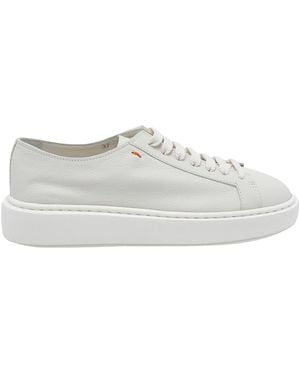 Santoni Leather Trainers - White