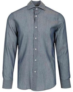 Fedeli Long-Sleeved Shirt - Blue