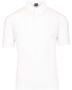 Fedeli Short-Sleeved Polo Shirt - White