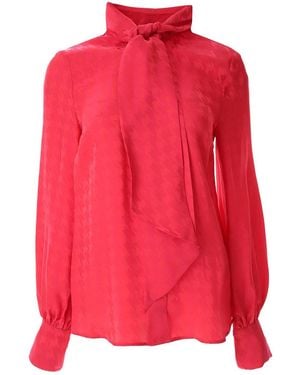MSGM Camicia Jacquard - Rosso