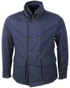 Moorer Tech Fabric Jacket - Blue