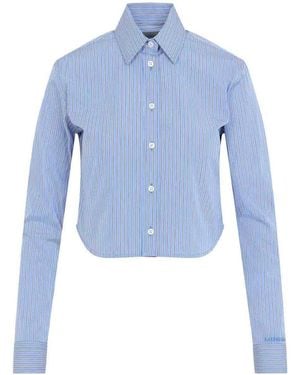 Balenciaga Cropped Shirt - Blue