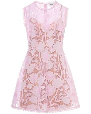 Self-Portrait Lace Mini Dress - Pink