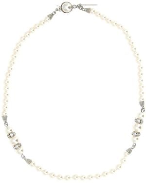 Alessandra Rich Pearl Necklace - White