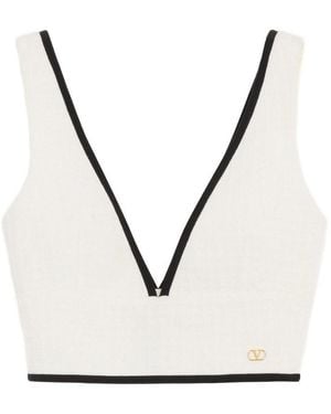 Valentino Cotton Tank Top - Natural