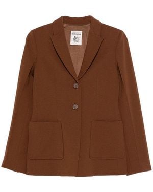 Semicouture Blazer Jacket With Pockets - Brown