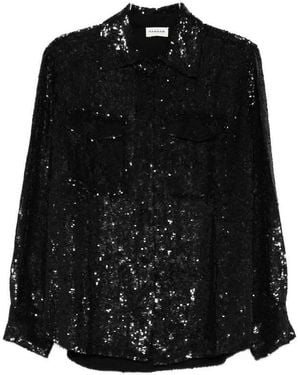 P.A.R.O.S.H. Regular Embellished Shirt - Black