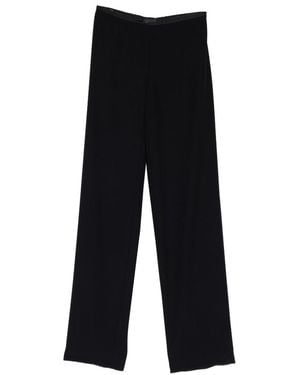 Emporio Armani Cady Straight-Leg Trousers - Black