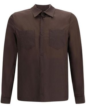 Herno Double Layer Ripstop Nylon Shacket - Brown