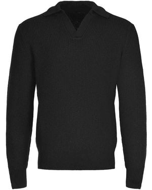 Tagliatore Polo Made Of Wool - Black