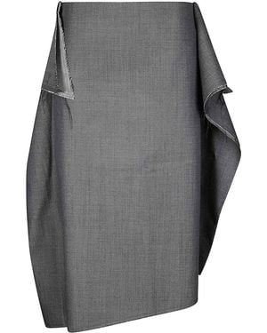 Niccolò Pasqualetti Collage Midi Skirt - Grey