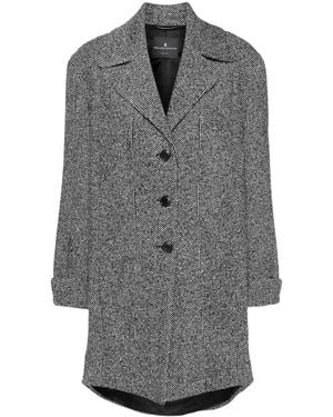 Ermanno Scervino Houndstooth Coat - Grey