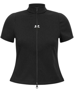 Courreges Polyester Top - Black