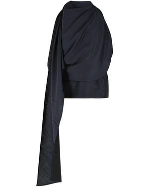 Rhea Costa Draped Blouse - Blue