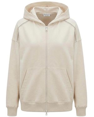 Brunello Cucinelli Lightweight French Terry Sweatshirt - White