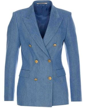 Tagliatore J-Parigi Double Breasted Jacket - Blue
