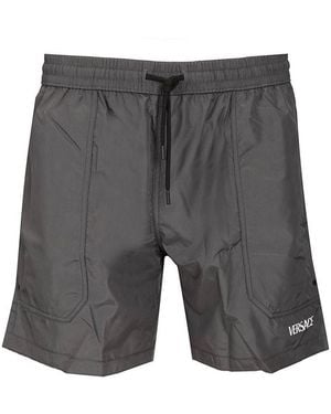 Versace Baroque Reversible Beach Bermuda Shorts - Grey