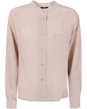 Seventy Mixed Silk Sand Wash Shirt - Pink