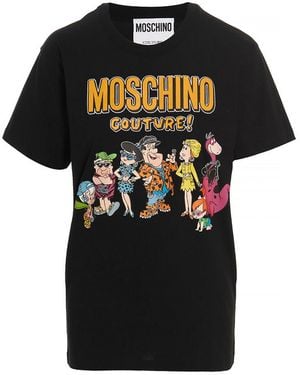 Moschino Flinstones Printed T-Shirt - Black