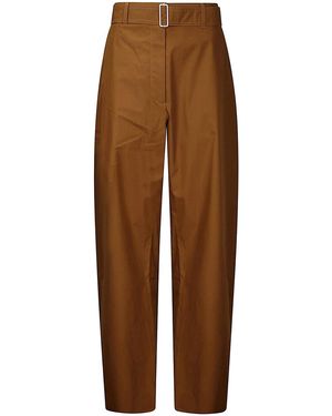 Studio Nicholson High -Waisted Oversize Cotton Trousers - Brown