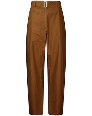 Studio Nicholson High -Waisted Oversize Cotton Trousers - Brown