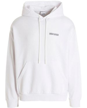 Marcelo Burlon Tempera Cross Hoodie With Pouch Pocket - White