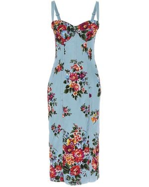 Dolce & Gabbana Mazzo Di Fiori' Print Dress - White