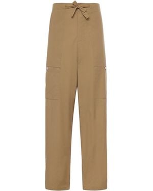 Jil Sander Cotton Poplin Cargo Pants - Natural
