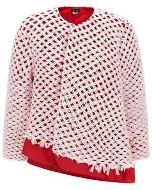 Comme des Garçons Tulle Weave Blazer - Red
