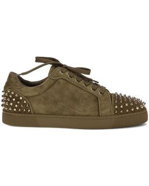 Christian Louboutin Low Top Trainers With Rivets - Green