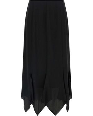 Valentino Garavani Crpe De Chine Skirt - Black