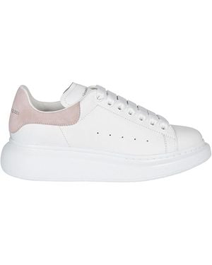 McQueen Oversized Leather Trainer With Removable Insole - White