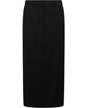 Helmut Lang Maxi Skirt With Zip - Black