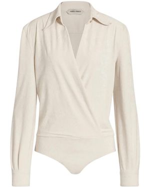 Alberta Ferretti Pull À Col V - Blanc
